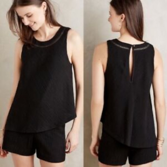 Elevensies Santa Ana sleeveless black romper M NWT - Picture 1 of 6